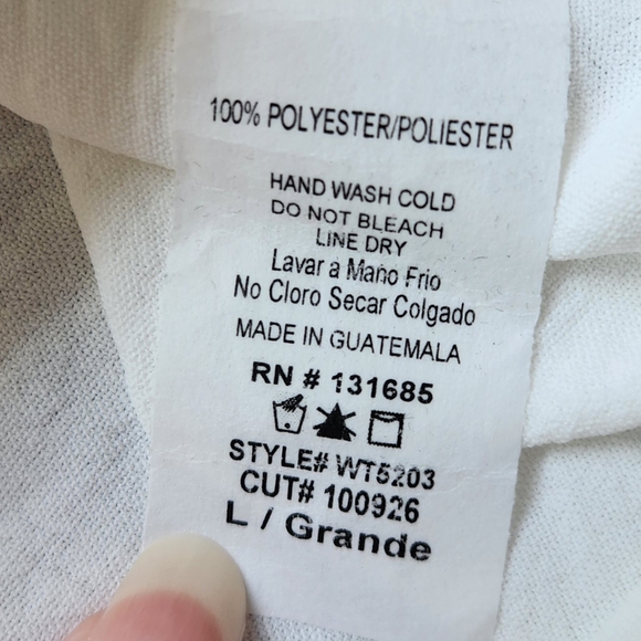 GeeGee Off White Top Womens Large Ruched Short Sleeves Lightweight Nwt - Picture 7 of 11